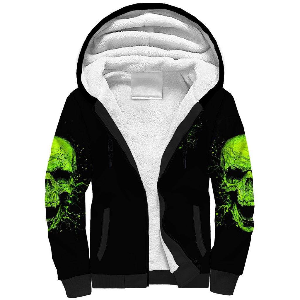 Flower Skull Sherpa Hoodie Iam A Sweet Girl Full Of Crazy - Wonder Print Shop