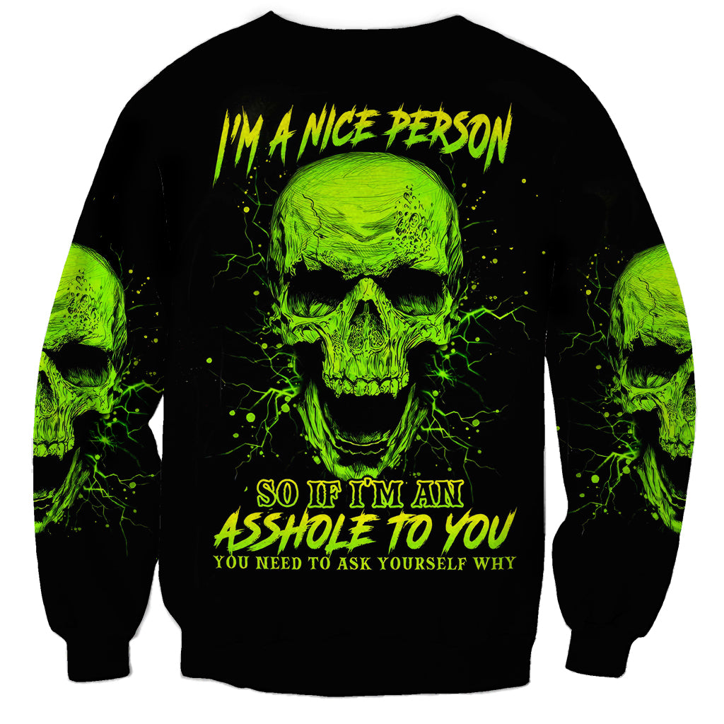 Flower Skull Sweatshirt Iam A Sweet Girl Full Of Crazy - Wonder Print Shop