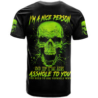 Flower Skull T Shirt Iam A Sweet Girl Full Of Crazy - Wonder Print Shop