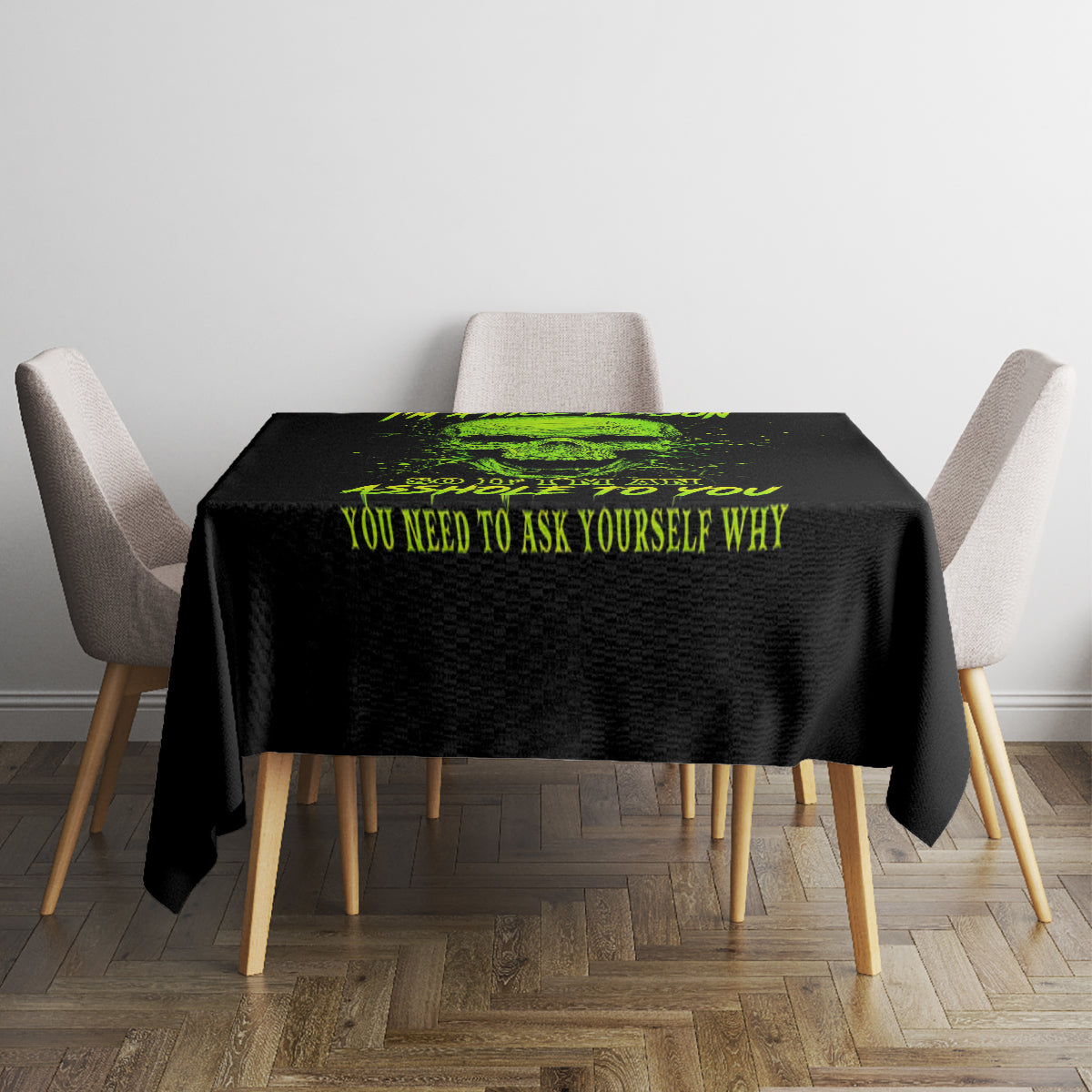Thunder Skull Tablecloth I'm A Nice Person So If I'm An Asshole You Need To Ask Yourself - Wonder Print Shop