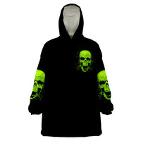 Flower Skull Wearable Blanket Hoodie Iam A Sweet Girl Full Of Crazy - Wonder Print Shop