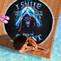 American Skull Beach Blanket I Talk I Smile But Be Carefull When I Silent - Wonder Print Shop