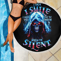 American Skull Beach Blanket I Talk I Smile But Be Carefull When I Silent - Wonder Print Shop
