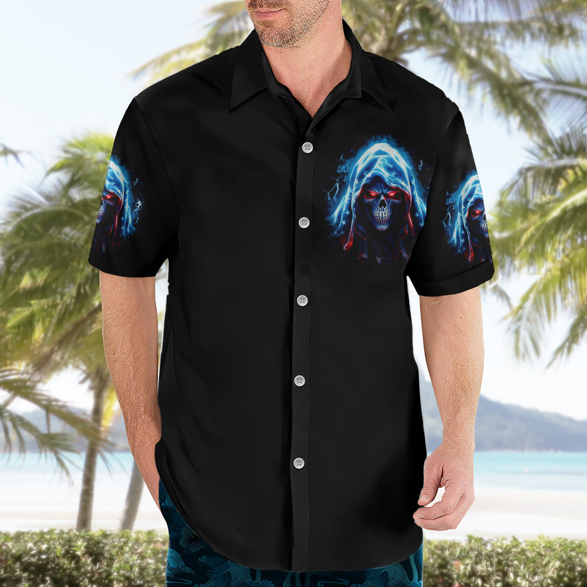American Skull Hawaiian Shirt I Talk I Smile But Be Carefull When I Silent - Wonder Print Shop