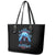 American Skull Leather Tote Bag I Talk I Smile But Be Carefull When I Silent - Wonder Print Shop