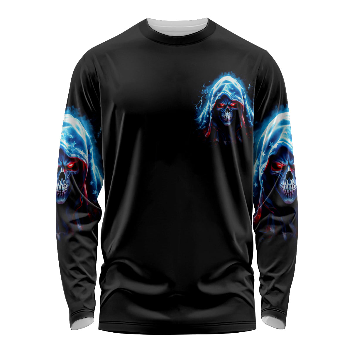 American Skull Long Sleeve Shirt I Talk I Smile But Be Carefull When I Silent - Wonder Print Shop
