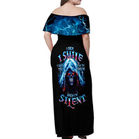 Girl Skull Off Shoulder Maxi Dress Don't Try To Figured Me Out I Special Kind - Wonder Print Shop