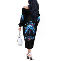 Girl Skull Off The Shoulder Long Sleeve Dress Don't Try To Figured Me Out I Special Kind - Wonder Print Shop