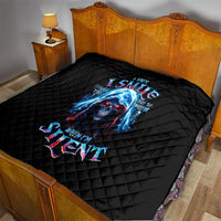 American Skull Quilt I Talk I Smile But Be Carefull When I Silent - Wonder Print Shop