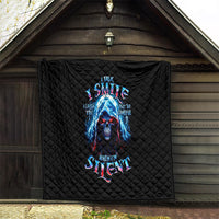 American Skull Quilt I Talk I Smile But Be Carefull When I Silent - Wonder Print Shop