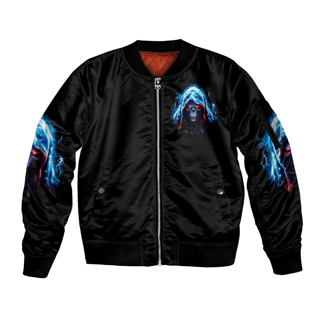 Girl Skull Sleeve Zip Bomber Jacket Don't Try To Figured Me Out I Special Kind - Wonder Print Shop