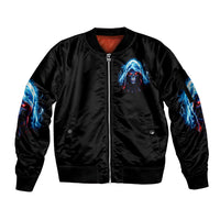 Girl Skull Sleeve Zip Bomber Jacket Don't Try To Figured Me Out I Special Kind - Wonder Print Shop