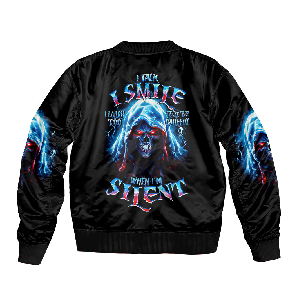 Girl Skull Sleeve Zip Bomber Jacket Don't Try To Figured Me Out I Special Kind - Wonder Print Shop