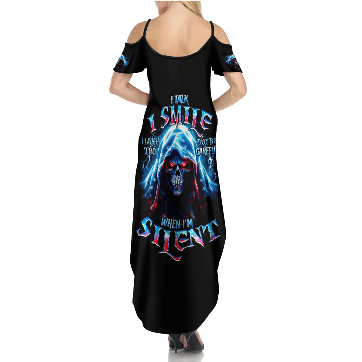 Girl Skull Summer Maxi Dress Don't Try To Figured Me Out I Special Kind - Wonder Print Shop