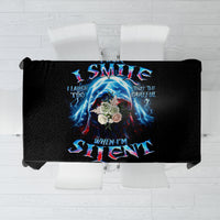 American Skull Tablecloth I Talk I Smile But Be Carefull When I Silent - Wonder Print Shop