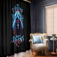 American Skull Window Curtain I Talk I Smile But Be Carefull When I Silent - Wonder Print Shop
