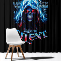 American Skull Window Curtain I Talk I Smile But Be Carefull When I Silent - Wonder Print Shop