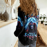 Girl Skull Women Casual Shirt Don't Try To Figured Me Out I Special Kind - Wonder Print Shop