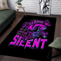 Graffiti Skull Area Rug I Talk I Smile But Be Carefull When I Silent - Wonder Print Shop