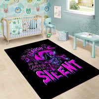 Graffiti Skull Area Rug I Talk I Smile But Be Carefull When I Silent - Wonder Print Shop