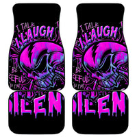 Graffiti Skull Car Mats I Talk I Smile But Be Carefull When I Silent - Wonder Print Shop