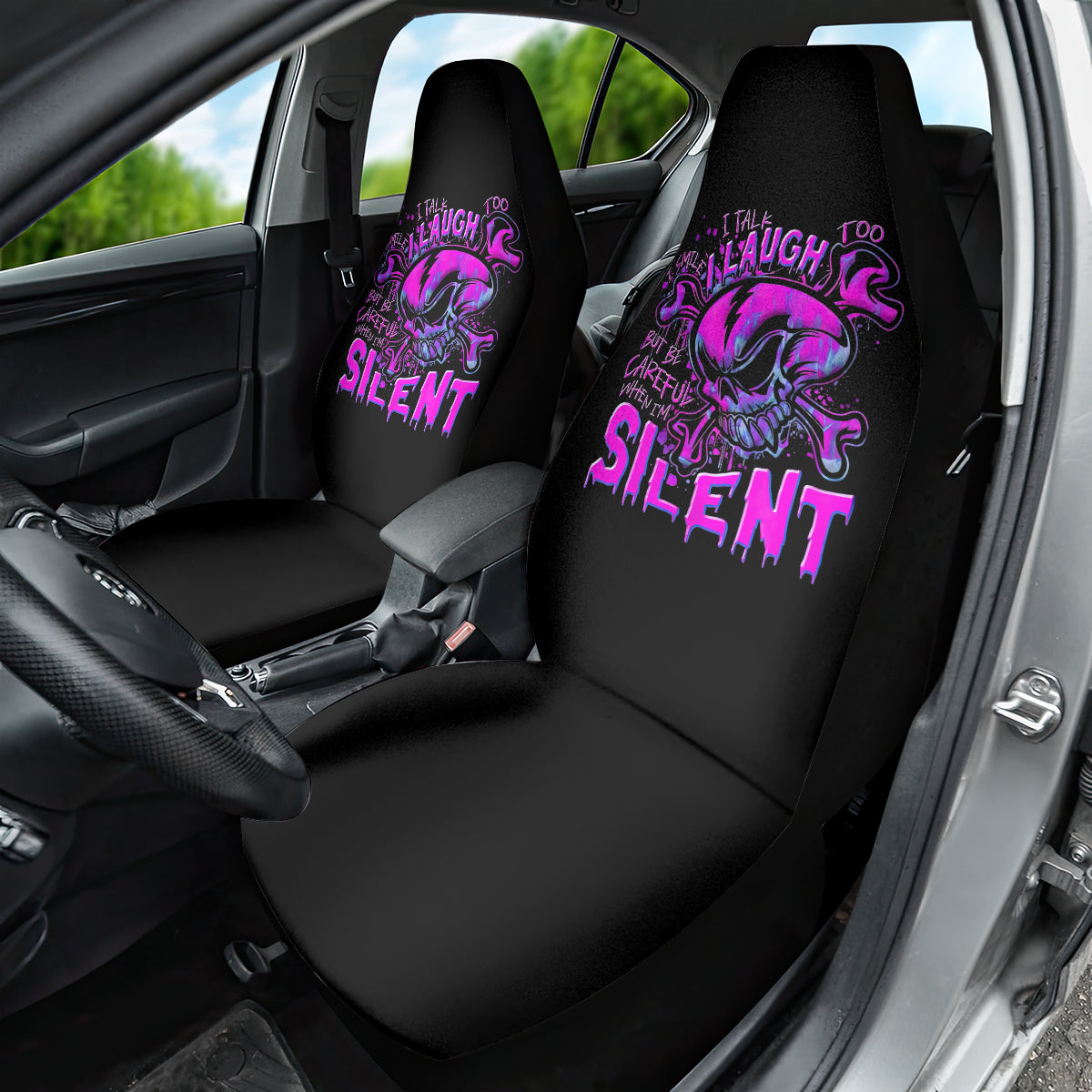 Graffiti Skull Car Seat Cover I Talk I Smile But Be Carefull When I Silent - Wonder Print Shop