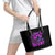 Graffiti Skull Leather Tote Bag I Talk I Smile But Be Carefull When I Silent - Wonder Print Shop