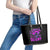 Graffiti Skull Leather Tote Bag I Talk I Smile But Be Carefull When I Silent - Wonder Print Shop