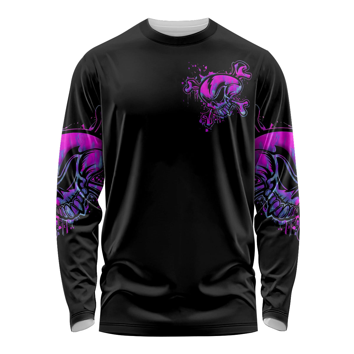 Graffiti Skull Long Sleeve Shirt I Talk I Smile But Be Carefull When I Silent - Wonder Print Shop