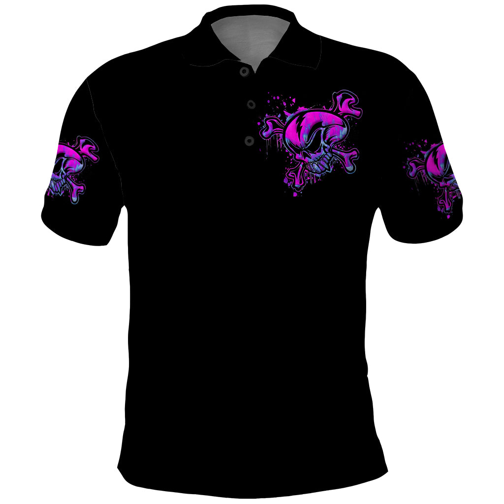 Girl Skull Polo Shirt I Sweet Girl Full Of Crazy - Wonder Print Shop