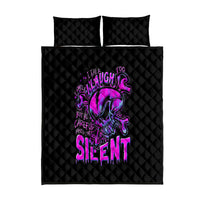 Graffiti Skull Quilt Bed Set I Talk I Smile But Be Carefull When I Silent - Wonder Print Shop