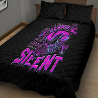 Graffiti Skull Quilt Bed Set I Talk I Smile But Be Carefull When I Silent - Wonder Print Shop