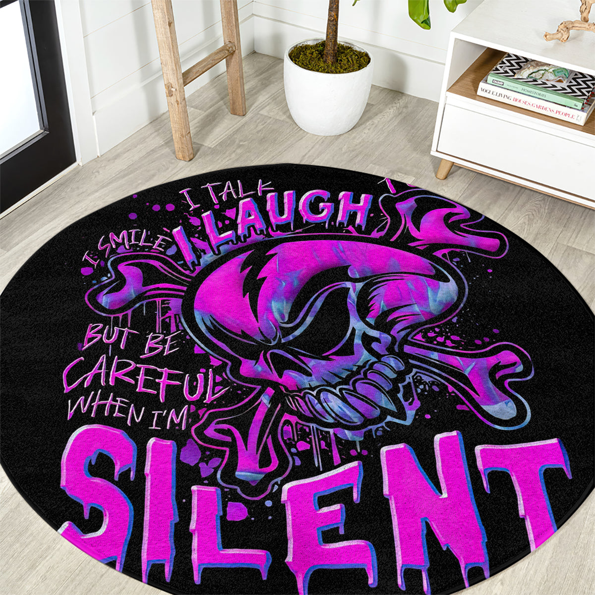 graffiti-skull-round-carpet-i-talk-i-smile-but-be-carefull-when-i-silent