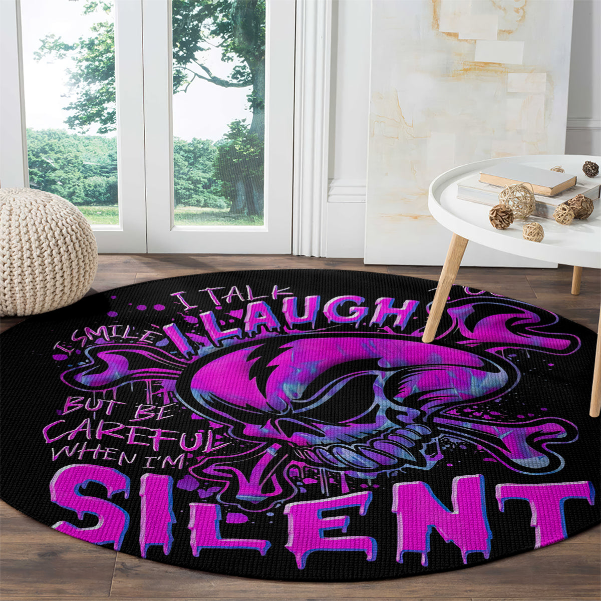 graffiti-skull-round-carpet-i-talk-i-smile-but-be-carefull-when-i-silent