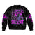Girl Skull Sleeve Zip Bomber Jacket I Sweet Girl Full Of Crazy - Wonder Print Shop