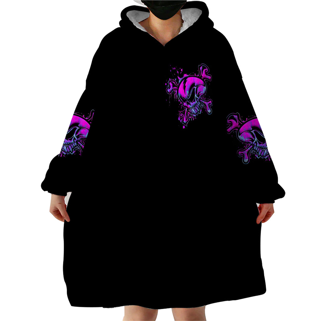 Girl Skull Wearable Blanket Hoodie I Sweet Girl Full Of Crazy - Wonder Print Shop