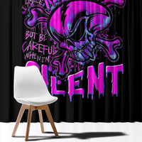 Graffiti Skull Window Curtain I Talk I Smile But Be Carefull When I Silent - Wonder Print Shop