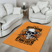 Flower Skull Area Rug I Try To Avoid Drama - Wonder Print Shop
