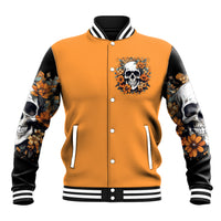 Flower Skull Baseball Jacket I Try To Avoid Drama - Wonder Print Shop