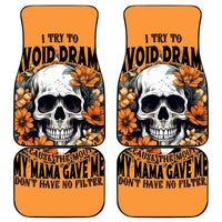 Flower Skull Car Mats I Try To Avoid Drama - Wonder Print Shop