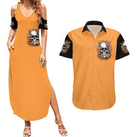 Flower Skull Couples Matching Summer Maxi Dress and Hawaiian Shirt I Try To Avoid Drama - Wonder Print Shop