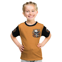 Flower Skull Kid T Shirt I Try To Avoid Drama - Wonder Print Shop