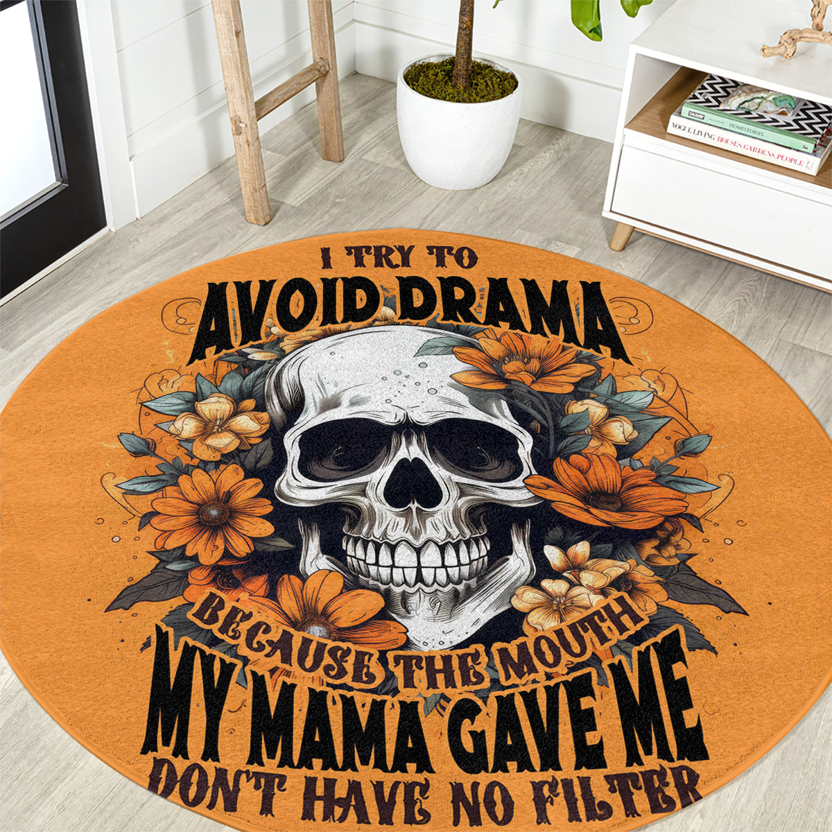 flower-skull-round-carpet-i-try-to-avoid-drama