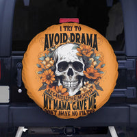Flower Skull Spare Tire Cover I Try To Avoid Drama - Wonder Print Shop