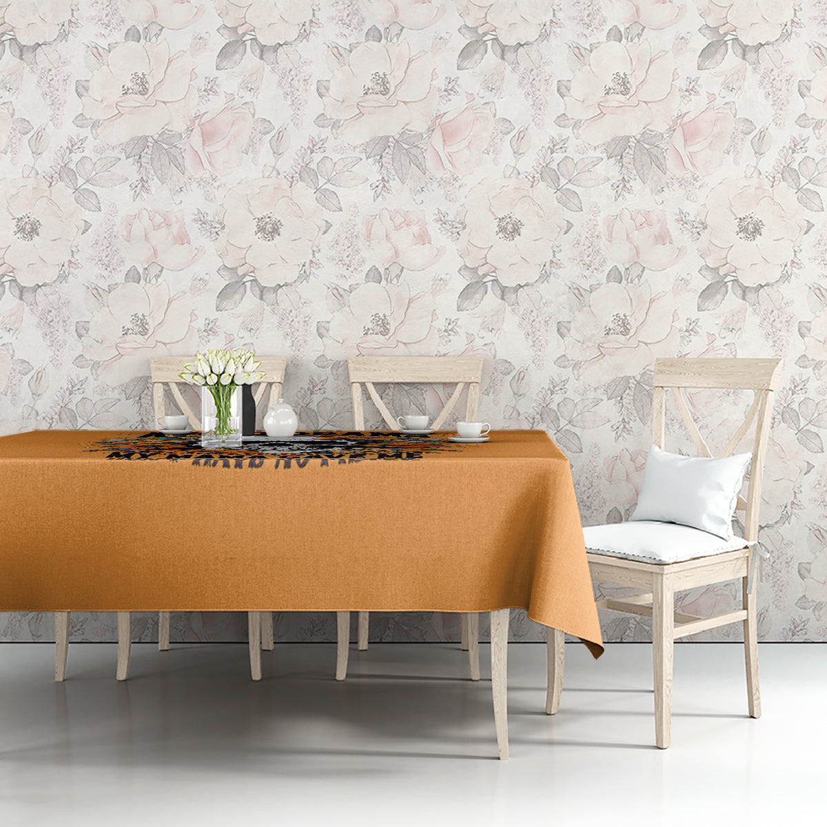 Flower Skull Tablecloth I Try To Avoid Drama - Wonder Print Shop