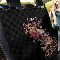 Flower Skull Back Car Seat Cover Iam A Sweet Girl Full Of Crazy - Wonder Print Shop