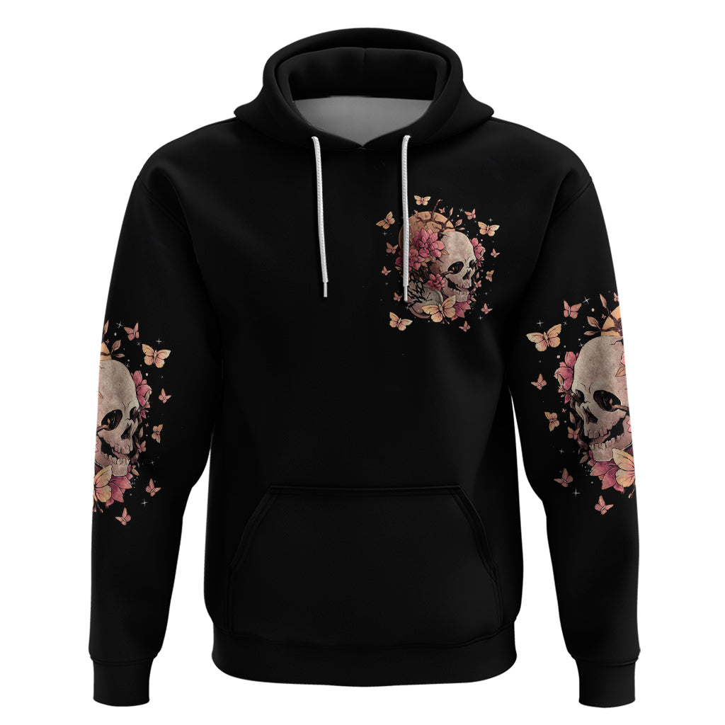 Flower Skull Hoodie Iam A Sweet Girl Full Of Crazy - Wonder Print Shop
