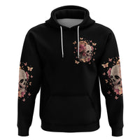 Flower Skull Hoodie Iam A Sweet Girl Full Of Crazy - Wonder Print Shop