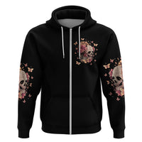 Flower Skull Hoodie Iam A Sweet Girl Full Of Crazy - Wonder Print Shop