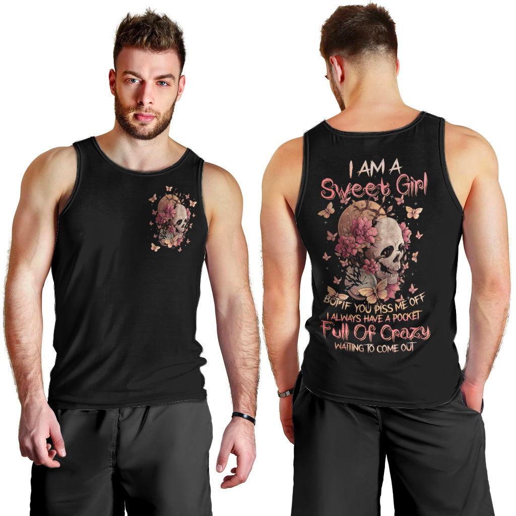 Graffiti Skull Men Tank Top I Talk I Smile But Be Carefull When I Silent DT01